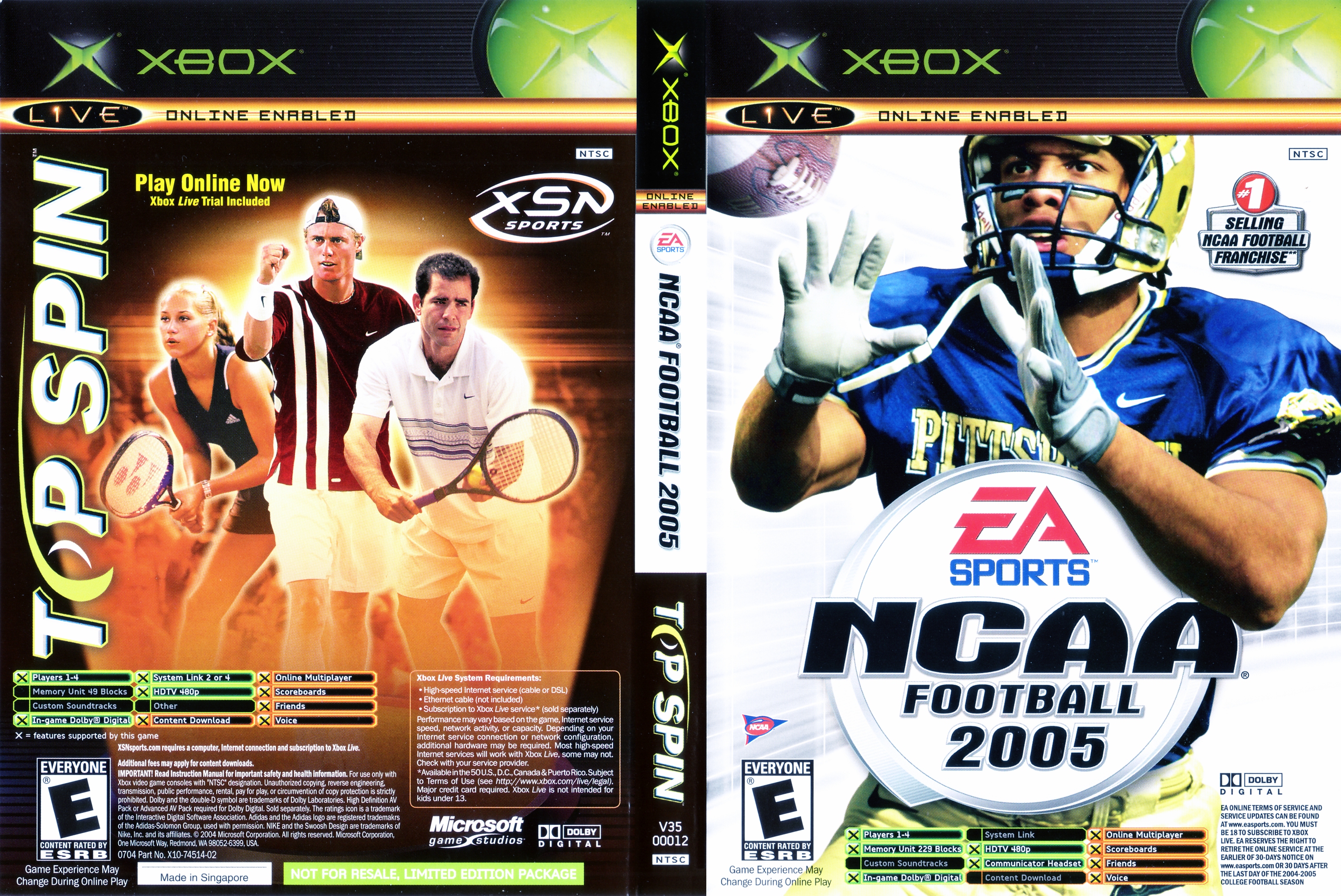 NCAA Football 2005 Top Spin Combo