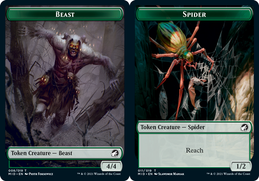 Beast Token (008) // Spider Token (011)