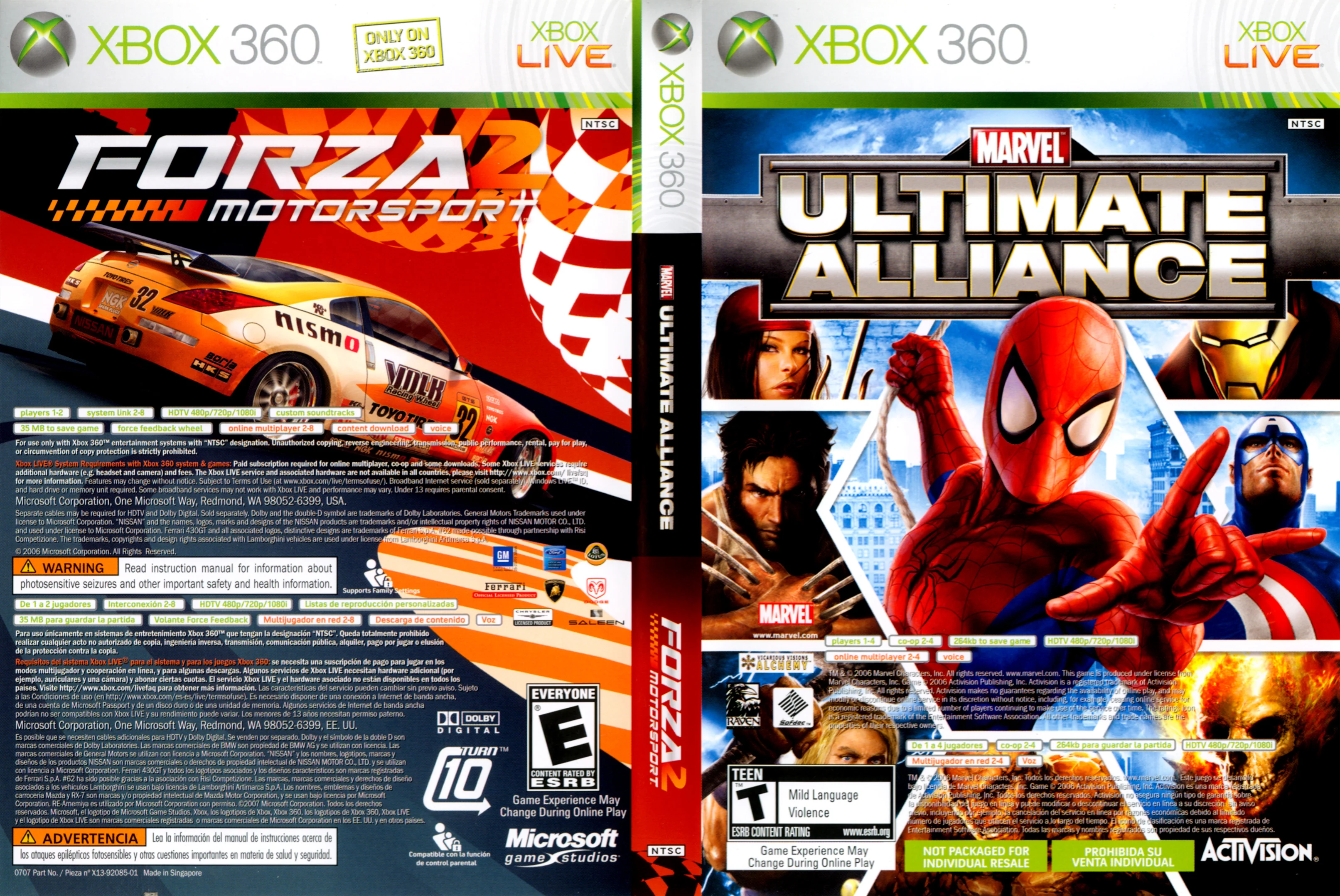 Marvel Ultimate Alliance & Forza 2