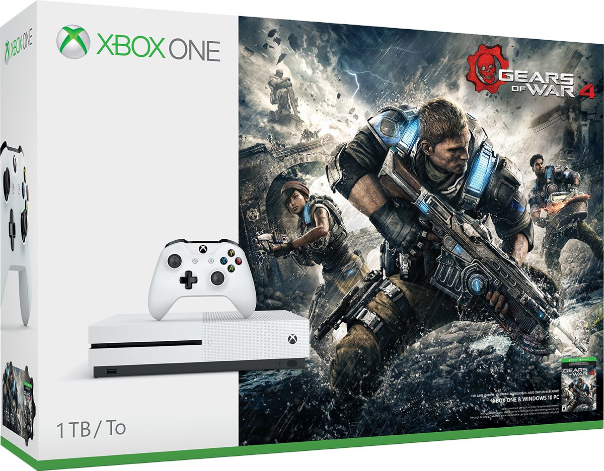 Xbox One S 1TB White Console - Gears of War Bundle