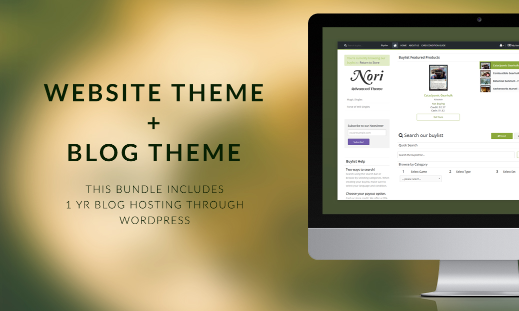Nori Premium Theme + Blog Theme Bundle Nori Premium Theme + Blog Theme Bundle