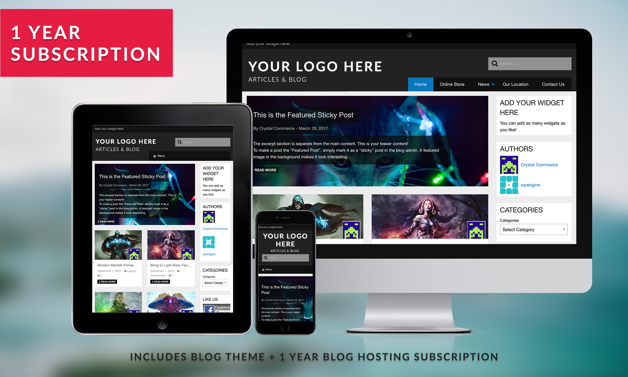 Blog Package Annual Subscription Blog Package Annual Subscription