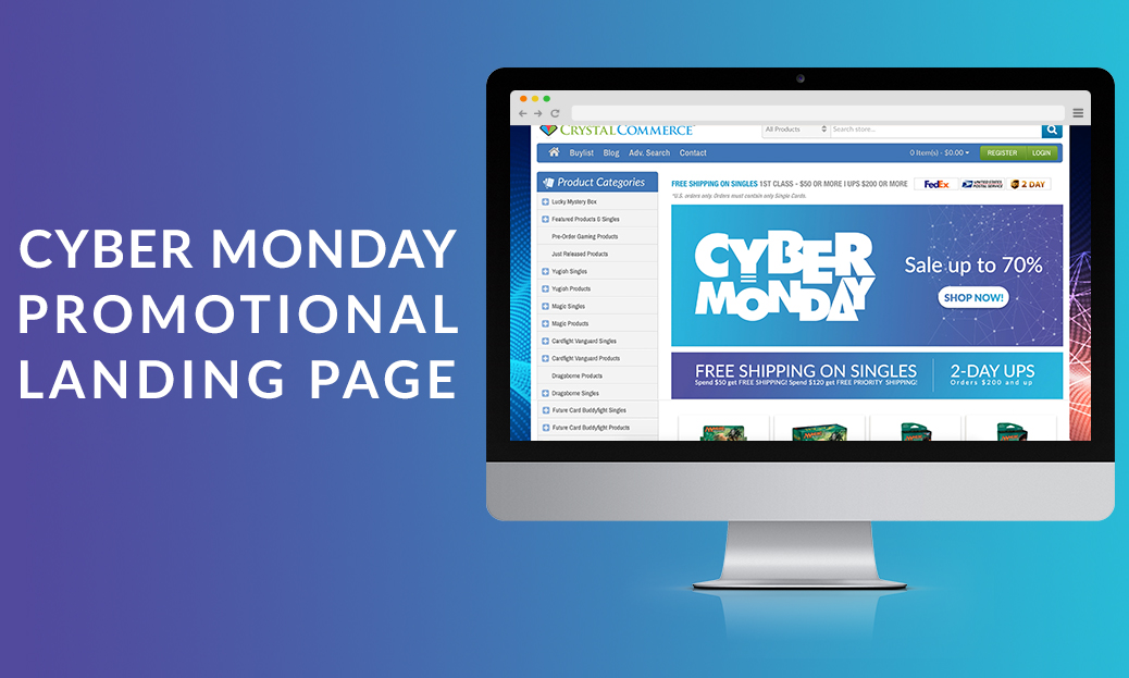 Cyber Monday Promotional Landing Page