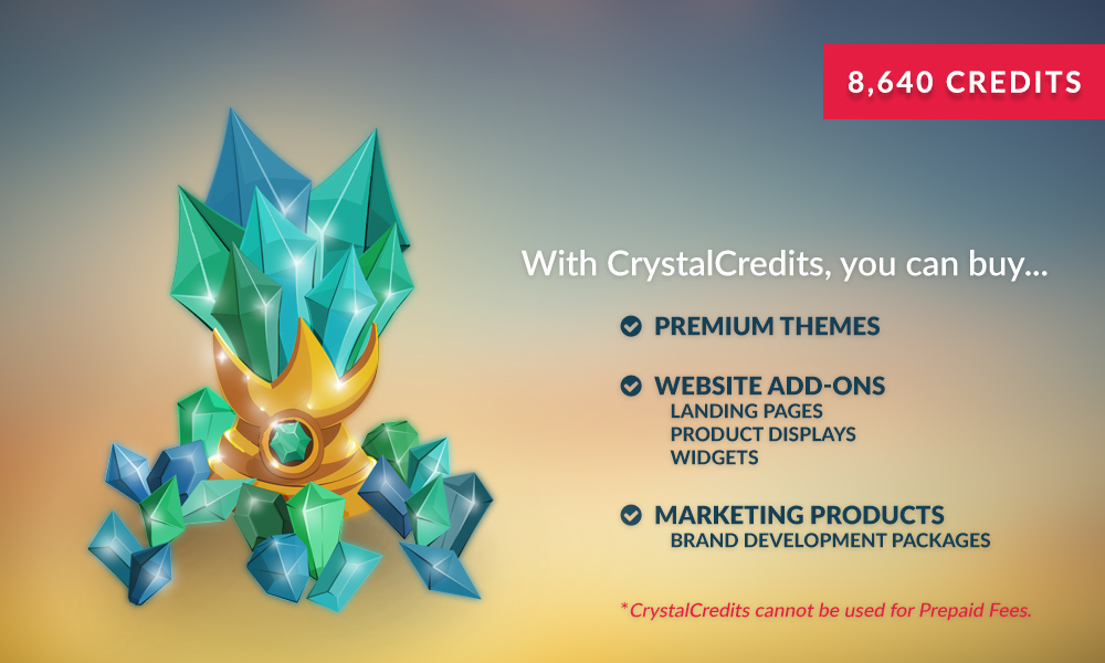 8,640 CrystalCredits - Level 8 Discount 8,640 CrystalCredits - Level 8 Discount