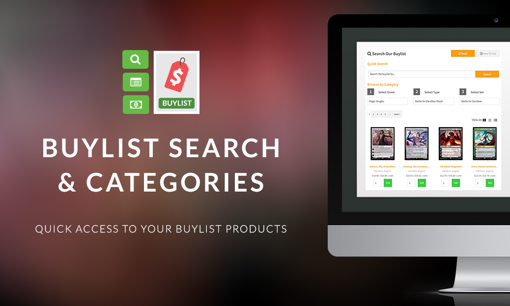 Enhanced Buylist Search and Category Widget Enhanced Buylist Search and Category Widget
