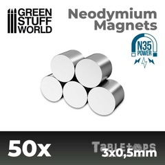 Neodymium Magnets 3x0'5mm - 50 units (N35)