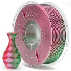 Elegoo - Silk PLA Filament 1.75mm Colored - Red Green - 1KG