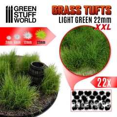 Grass TUFTS XXL - 22mm self-adhesive - LIGHT GREEN