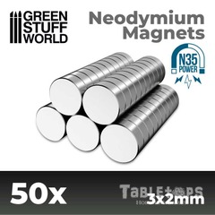 Neodymium Magnets 3x2mm - 50 units (N35)