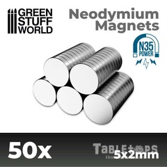 Neodymium Magnets 5x2mm - 50 units (N35)