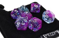 Frozen Purple with Stars - Silver Font - 7 Piece Set