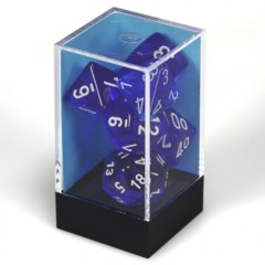 7 set Translucent Blue/White Polyhedral