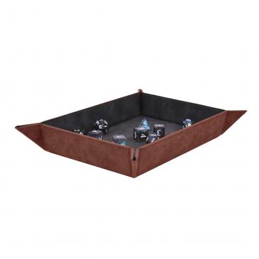 Suede Foldable Dice Tray - Ruby