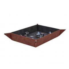 Suede Foldable Dice Tray - Ruby