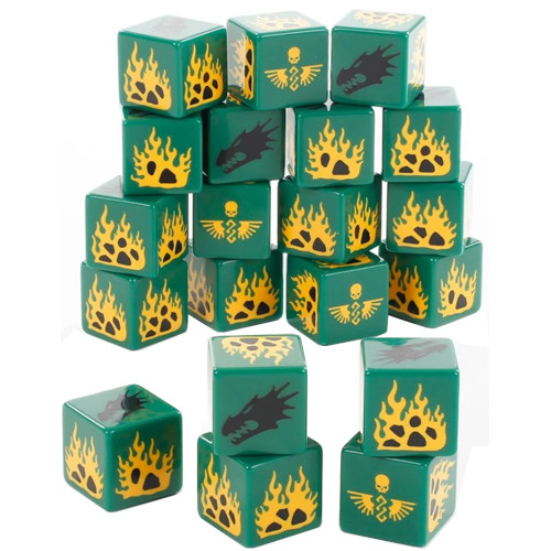 Warhammer 40k Salamanders Dice set