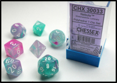 Nebula Wisteria/White Luminary Polyhedral 7-Die Set - CHX30033