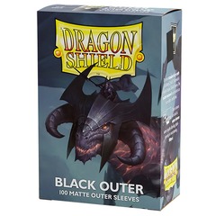 Dragon Shield Sleeves: Standard- Matte Outer Sleeves - Black (100ct.)