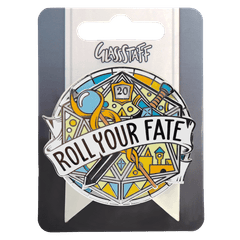Roll Your Fate D20 Large Spinner Enamel Pin