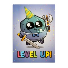 GlassStaff D20 Level Up Greeting Card