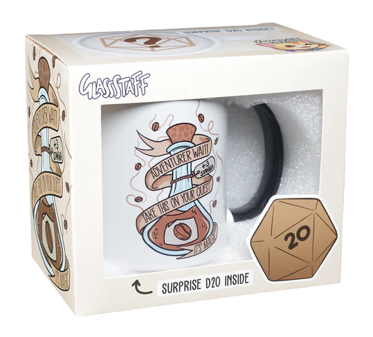 GlassStaff Potion Coffee Mug with Surpise D20