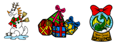 Holiday Enamel Pin Set (3 piece set)