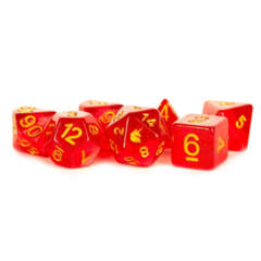 7 COUNT DICE POLY SET: UNICORN - RED