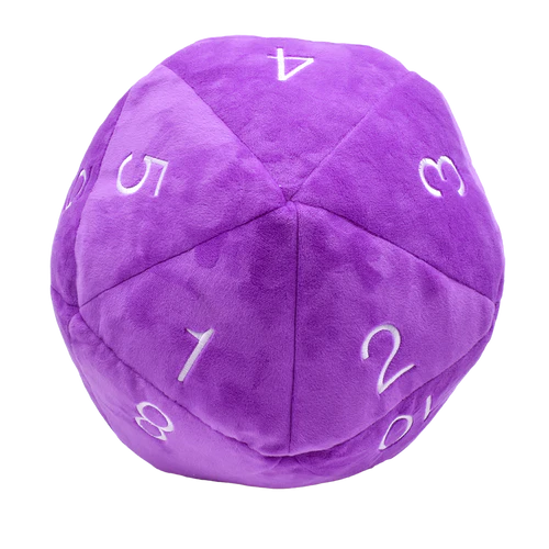 Jumbo D20 Plush Die - Purple
