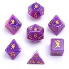 Pixie Dust RPG Dice Set (Glow in the Dark) - Gold