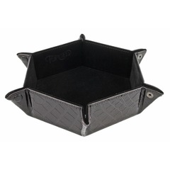 Hexagon Snap Folding Dice Tray - Dragon Skin Edition Black