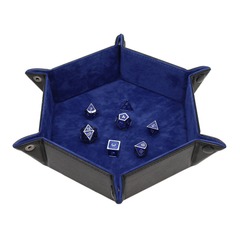 Hexagon Snap Folding Dice Tray - Blue