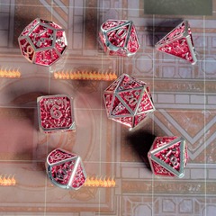 Dragon War Metal RPG Dice Set