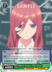 5HY/W83-E055 C  Filling in Answers, Miku Nakano