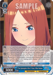5HY/W101-E105S PR  The Quintuplets After 5 Years, Miku Nakano - Foil