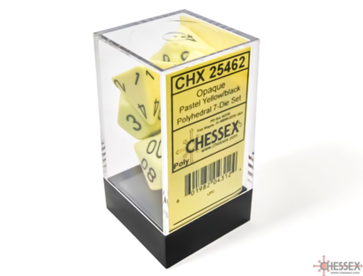 7-Die Set Opaque Pastel Yellow/Black - CHX25462