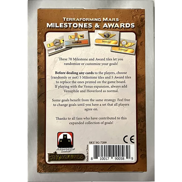 Terraforming Mars - Milestones & Awards