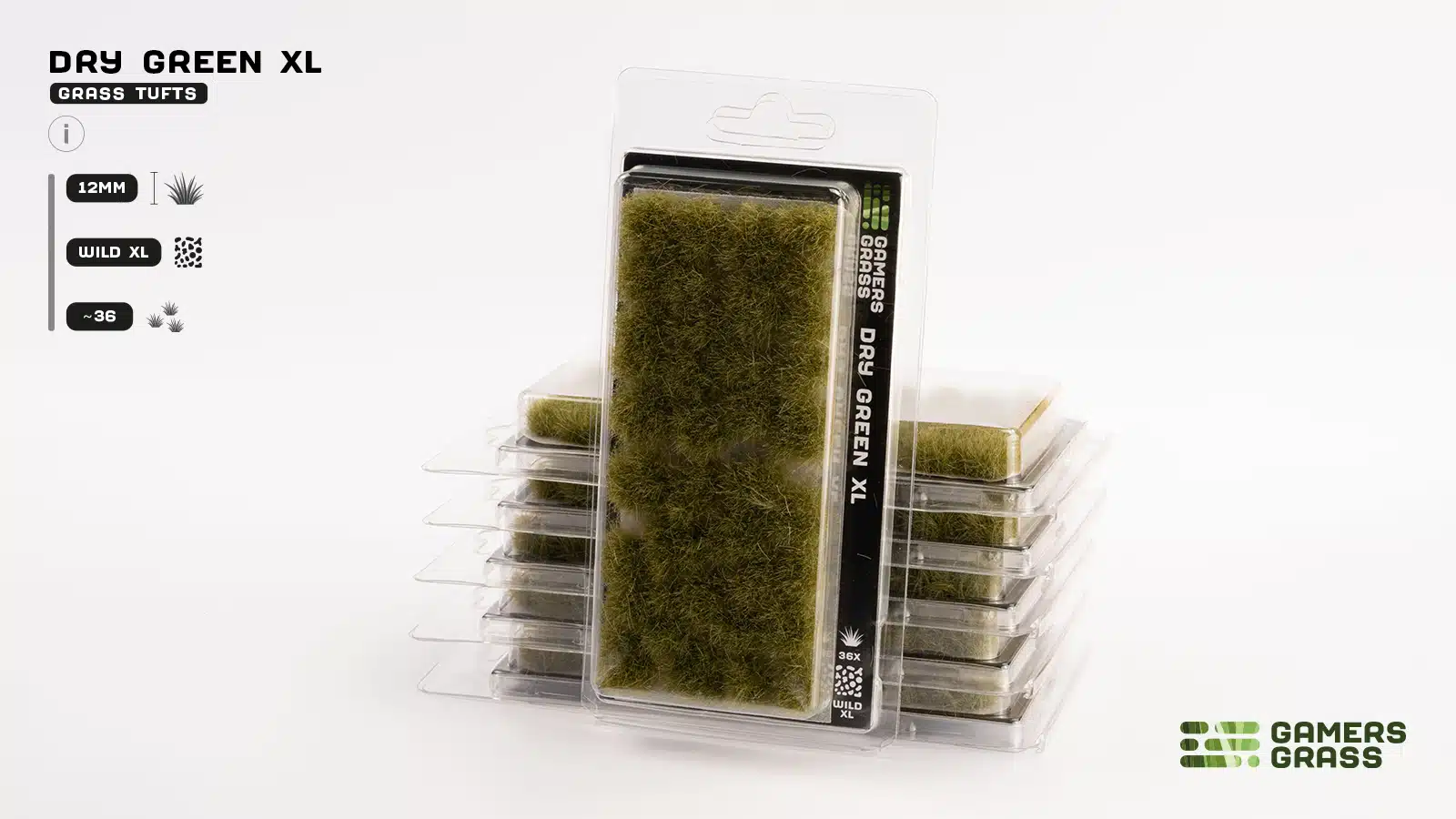 Gamers Grass Dry Green XL 12mm