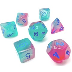 Gemini Gel Green-Pink w/Blue Polyhedral Set (CHX 26464)