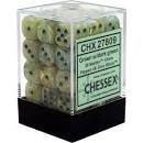 Marble Green w/darkgreen 36 12mm D6 Dice - CHX27809