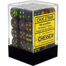 Festive Rio w/yellow 36 12mm D6 Dice - CHX27849