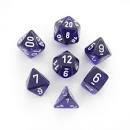 Translucent Purple w/White - Polyheral Dice Set (CHX23077)