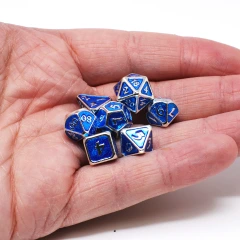 Critlings 7pc Mini RPG Set - Platinum Aquamarine