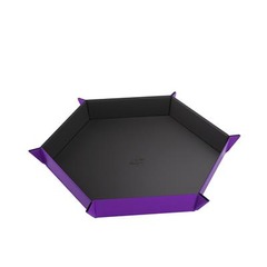 Gamegenic Magnetic Dice Tray Hexagonal Black/Purple