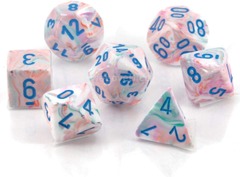 Festive: Mini-Polyhedral Pop Art/blue 7-Die set (CHX 20544)