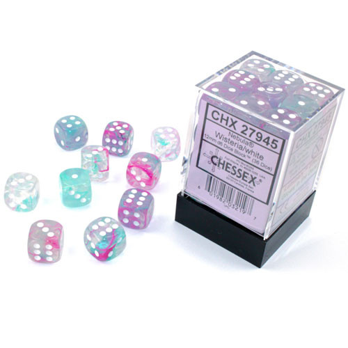 Nebula Wisteria/White 36d6 12mm Dice - CHX27945