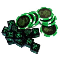 Shadowrun - Dice & Edge Tokens (Green)