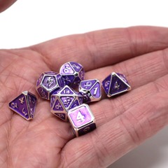 Critlings 7pc Mini RPG Set - Platinum Amethyst