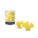 Translucent Yellow w/White - Polyheral Dice Set (CHX23072)