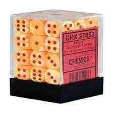 Chessex 36 Dice Cube: Festive Sunburst