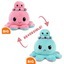 Big Reversible Octopus Plush: Pink & Aquamarine