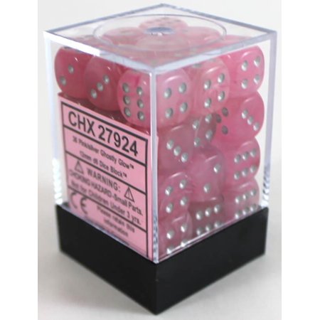 Chessex 36 Dice Cube: Ghostly Glow
